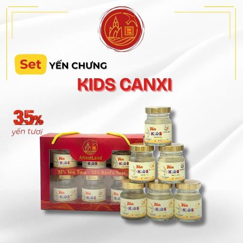 Set Yến Chưng Kids Canxi 6 Hũ